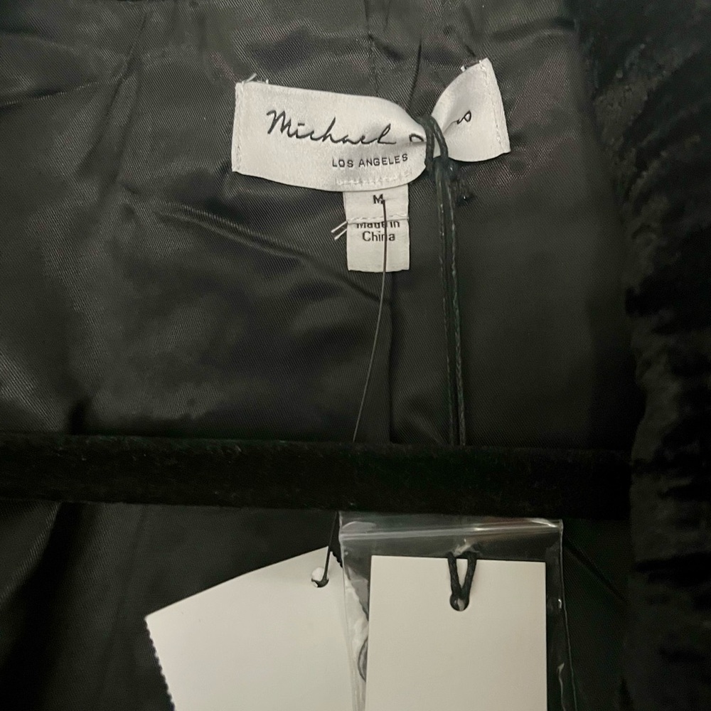 Michael Stars Darby Longline Blazer Crinkle Velvet NWT - Picture 3 of 6